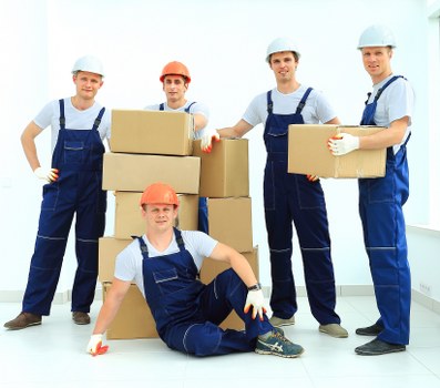 Packed household items ready for local storage in Merton