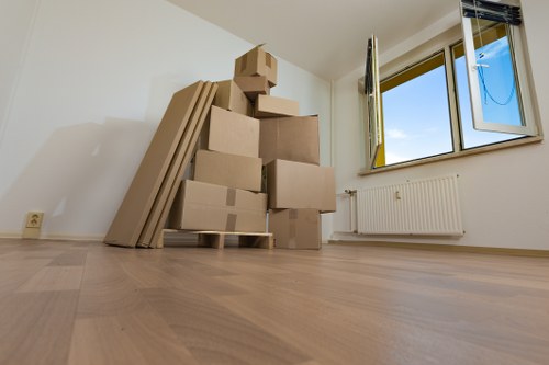 Moving van ready for a student relocation in South West London