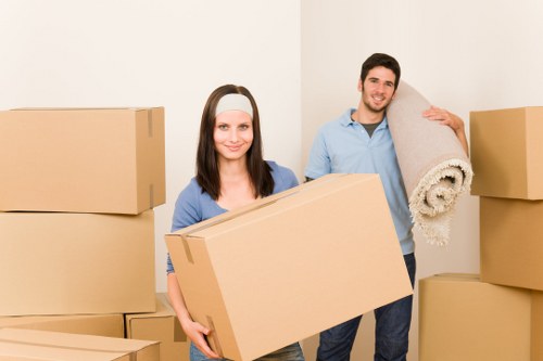 Fragile items packed securely with protective materials